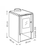 CALEFACTOR LEÑA SCANTEK 350 