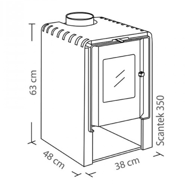 CALEFACTOR LEÑA SCANTEK 350 