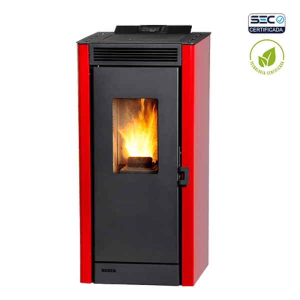 CALEFACTOR PELLET ECO SMART ROJA 