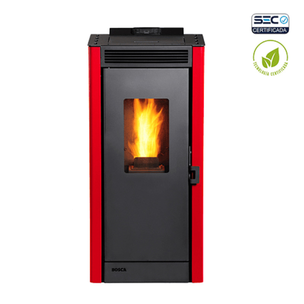 CALEFACTOR PELLET ECO SMART ROJA 
