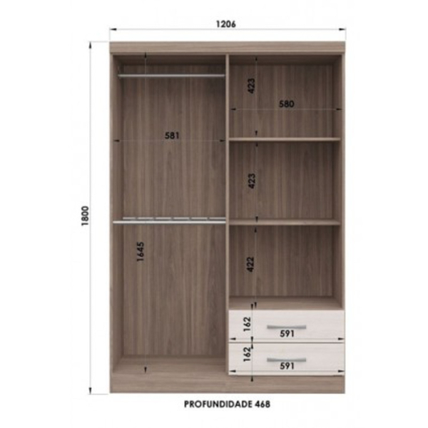 CLOSET 4P2C Y444 BICOLOR 
