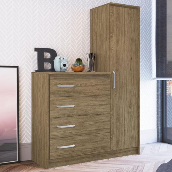 COMODA CRISTAL 4C WOOD 