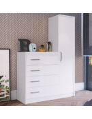 COMODA CRISTAL 4C BRANCO 