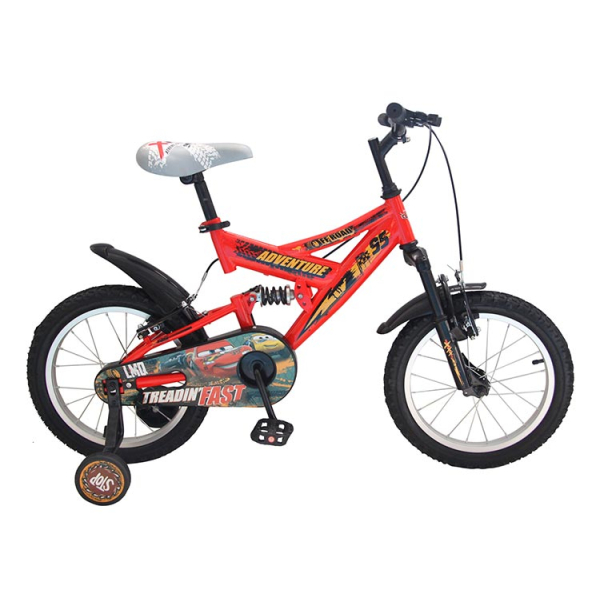 BICICLETA DISNEY ARO 16 CARS DOBLE SUSPENSION ACERO 