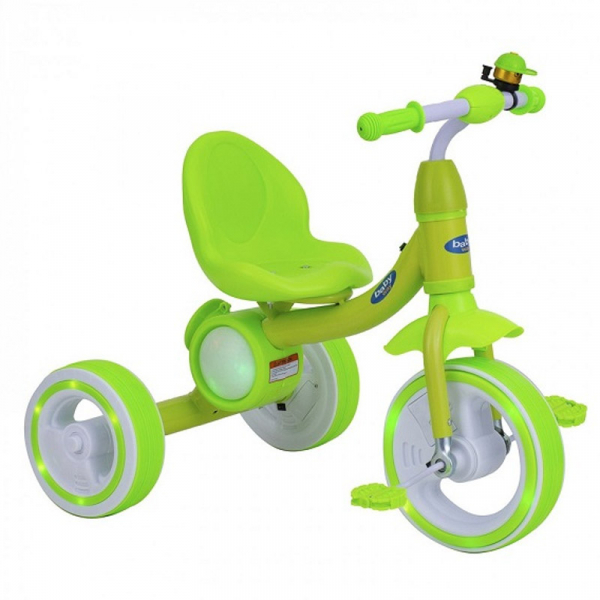 TRICICLO BW-504G20 VERDE MUSICAL Y CON LUCES 