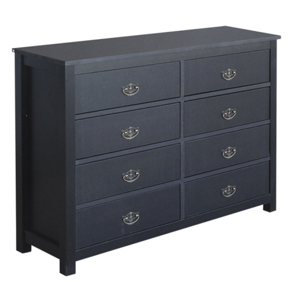 CAJONERA 8 CAJONES WOODEN BLACK 