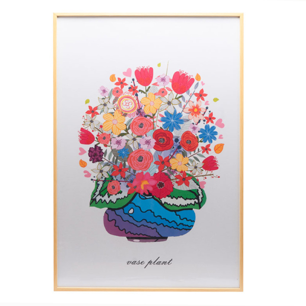 CUADRO FLORERO AZUL 40X60 MULT 