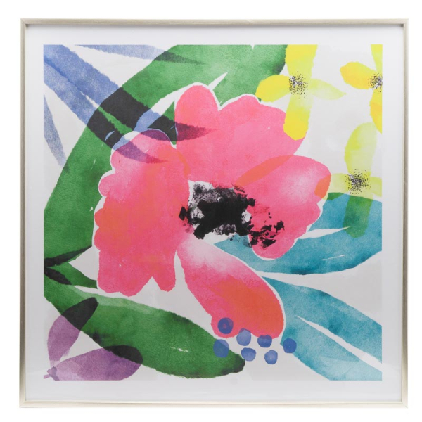 CUADRO FLORES ABSTRACTAS 50X50CM 