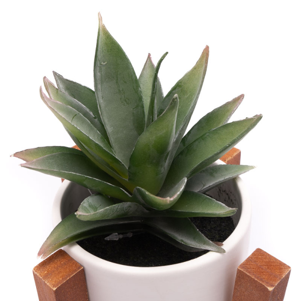 PLANTA ARTIFICAL ALOE VERA C/PEDESTAL Y MACETA 