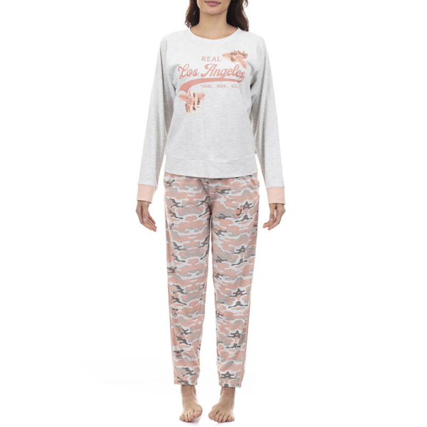 PIJAMA CAMUFLADO J769 ROSADO