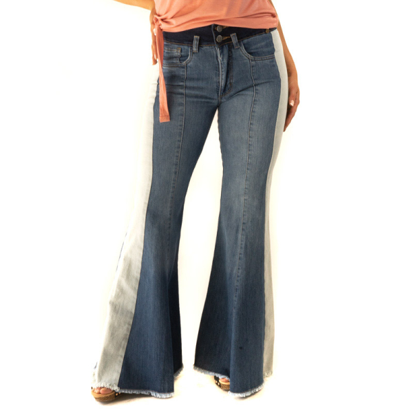JEANS FLARE FRAN BLUE/ WHITE