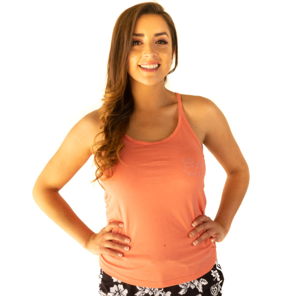 TANK W AMARYLLIS-POLERA- CORAL