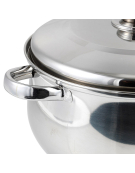 CACEROLA ACERO 4 LTS .TFD 22X12CM ACERO INOX 