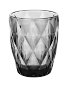 VASOS SET 4 VASOS BAJO NEGRO ROMBO 