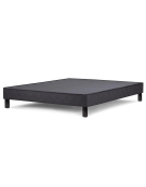 CAMA EUROPEA WAVE 2 PLAZAS BASE NORMAL CON MUEBLES TABOR GRAFITO 