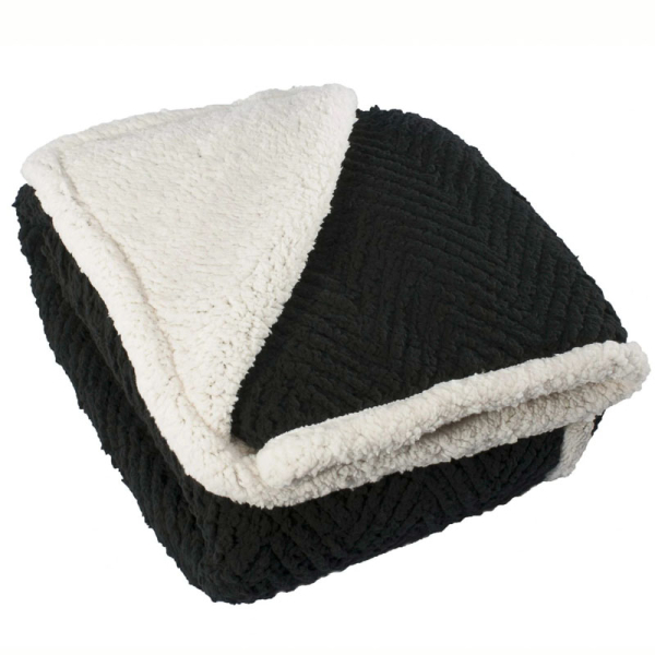 FRAZADA CHIPORRO ESPIGA 1.5PL NEGRO 