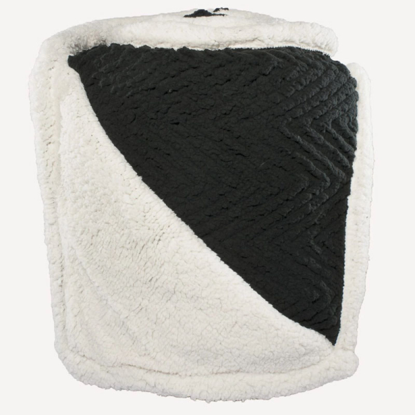 FRAZADA CHIPORRO ESPIGA 1.5PL NEGRO 