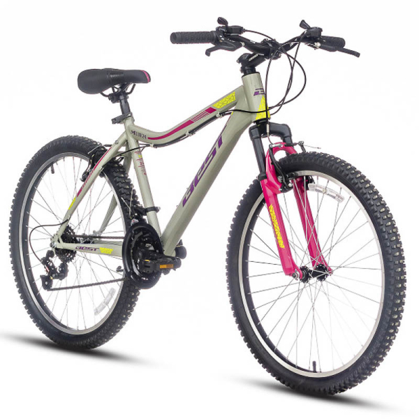 BICICLETA ARO 24 MTB MELIA ROJO/VERDE 