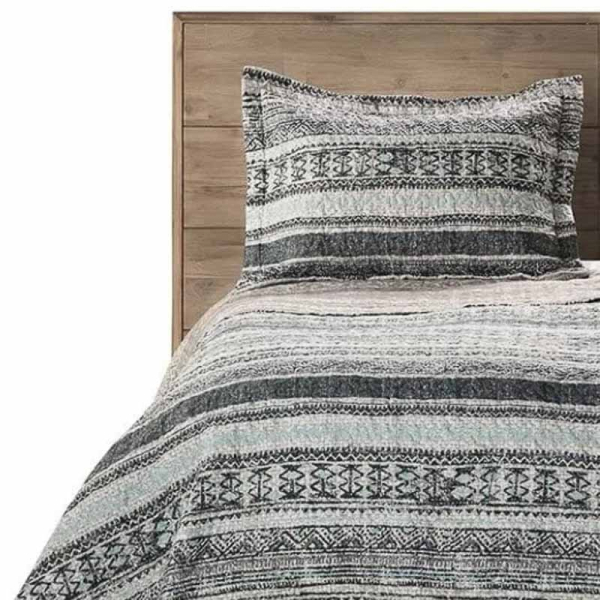 QUILT URBAN ESTAMPADO GEOSTRIPES 2 PLAZAS 