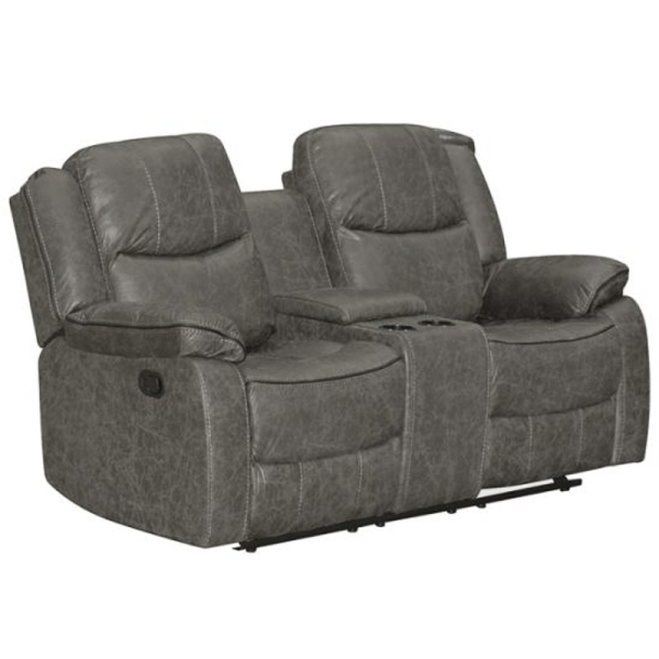 SOFA RECLINABLE MECEDORA 2 CUERPOS + CONSOLA SMOKE 