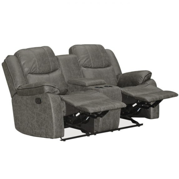 SOFA RECLINABLE MECEDORA 2 CUERPOS + CONSOLA SMOKE 