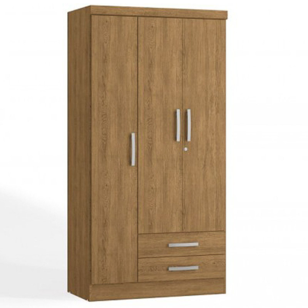 CLOSET 3 PUERTAS 2 CAJONES CAOBA S443 