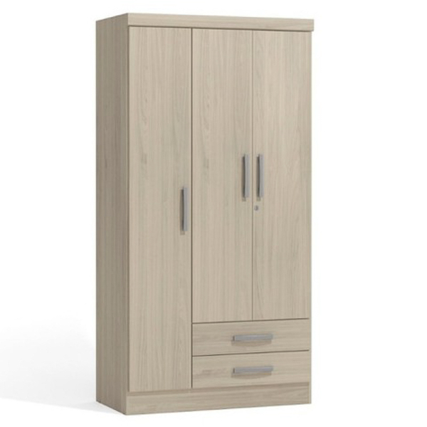 CLOSET 3 PUERTAS 2 CAJONES CAFE CLARO S443 