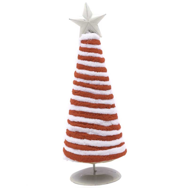 ARBOL DECORATIVO 20CM ROJO-BLANCO 