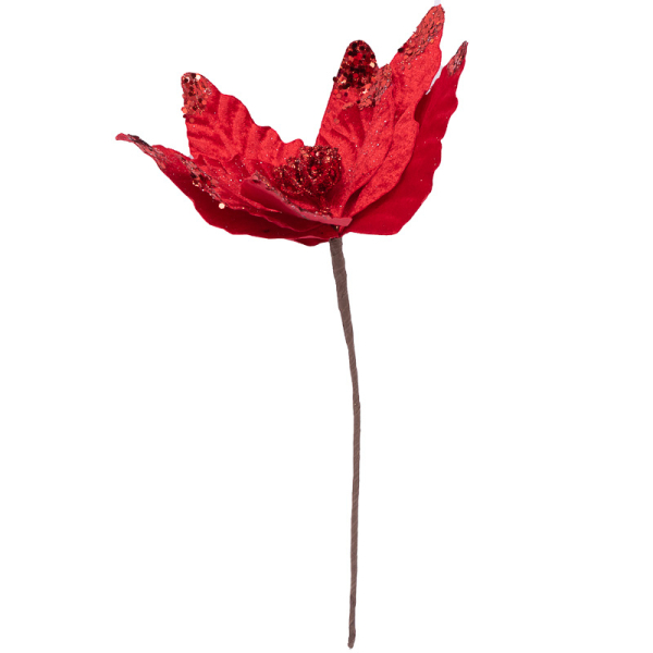 POINSETIA 8 PETALOS 29X30X29CM ROJO 