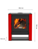 CALEFACTOR A LEÑA GOLD 500 ROJO 