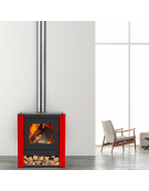 CALEFACTOR A LEÑA GOLD 500 ROJO 