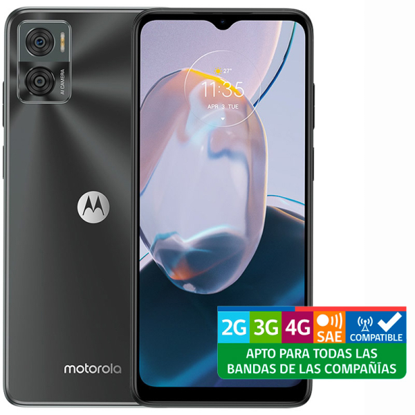 TELEFONO MOTO E22I GRIS 2GB + 64 GB 