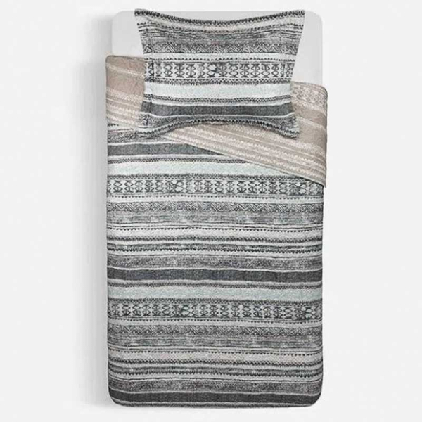 QUILT URBAN ESTAMPADO GEOSTRIPES 1,5 PLAZAS 