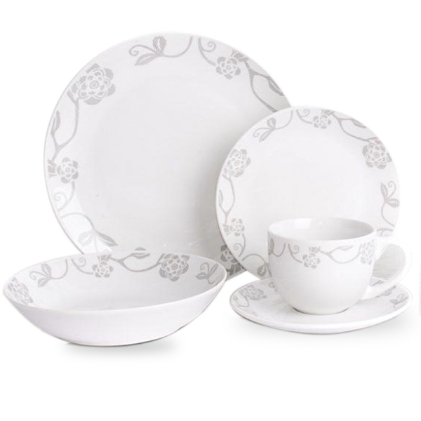 VAJILLA PORCELANA 30 PIEZAS VICENZA 