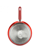 PANQUEQUERA ALUMINIO CON FONDO TITANICO 26CM ROJO 