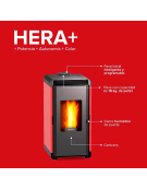 CALEFACTOR PELLET HERA + ROJA 