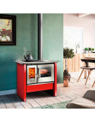 COCINA A LEÑA ALLEGRA XL ROJA 