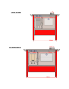 COCINA A LEÑA ALLEGRA XL ROJA 