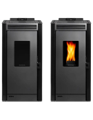 CALEFACTOR PELLET BLACK VISION NEGRA 