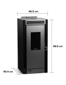 CALEFACTOR PELLET BLACK VISION NEGRA 