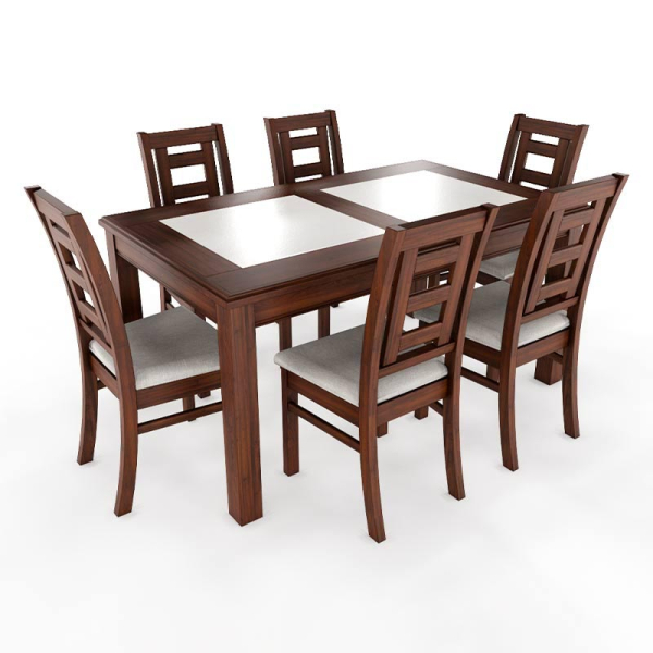 COMEDOR PORCELANATO 6S NOGAL 