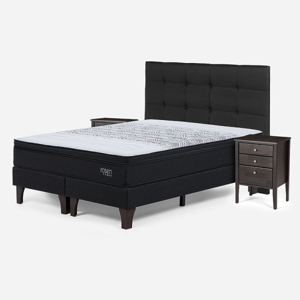 CAMA EUROPEA TEMPO 2 PLAZAS ISSEY.GRAFITO ROSEN 