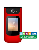 TELEFONO SENIOR 1450MAH ROJO 4G 