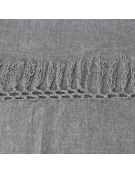 MANTA CHENILLE GRIS FLECOS 