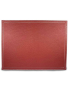 SET 4 INDIVIDUALES ECO CUERO ROJO 