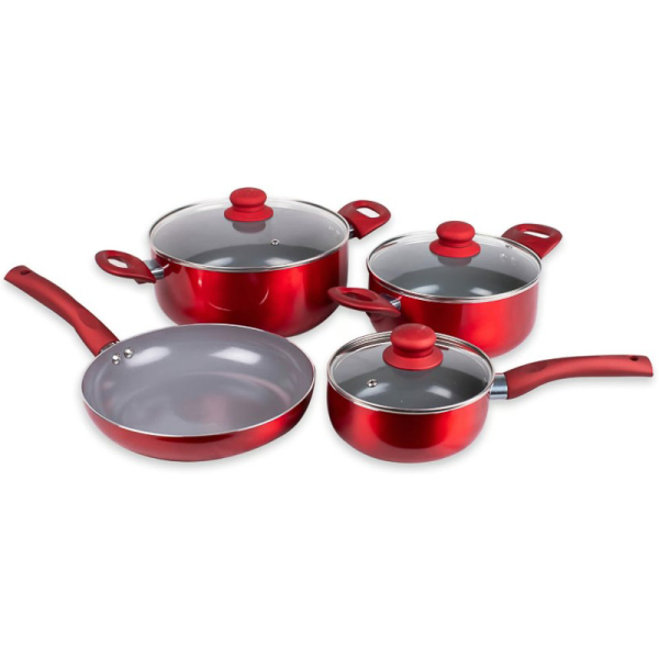 BATERIA 7PZS NAPOLES ROJO 