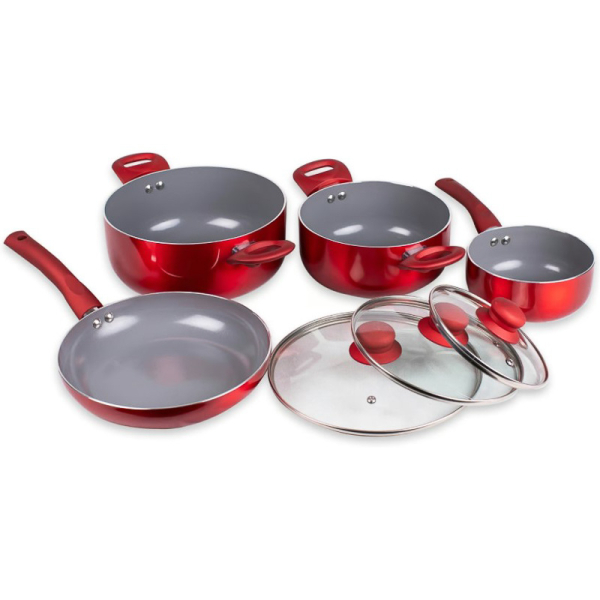 BATERIA 7PZS NAPOLES ROJO 