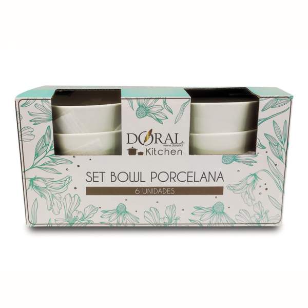 SET 6 BOWL PORCELANA 13.9CM 