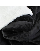 CUBRECAMA SHERPA FLANNEL NEGRO 2.0P 