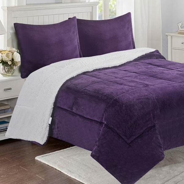 CUBRECAMA SHERMA FLANNEL PURP.2.0P 